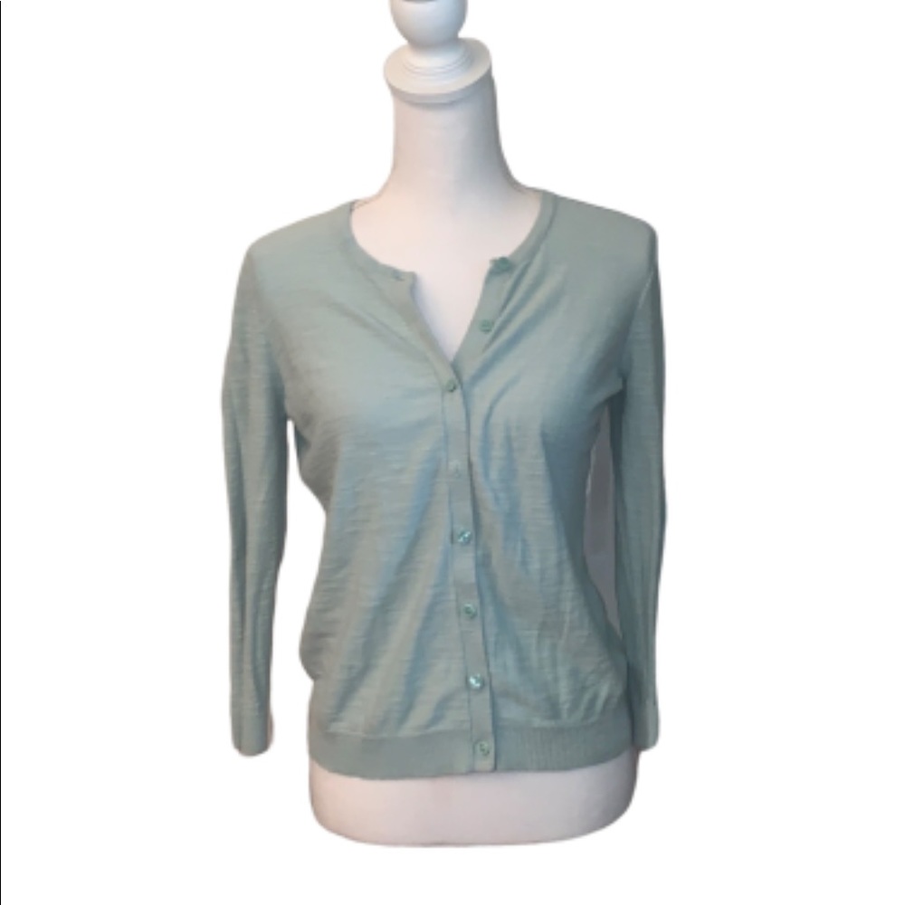 Ann Taylor loft mint green cardigan
